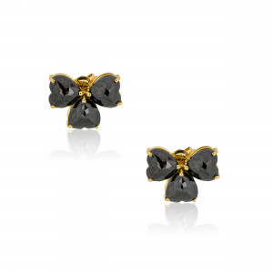 SKP.210370_Anastasia Kessaris_Black Bow Diamond Heart Earrings